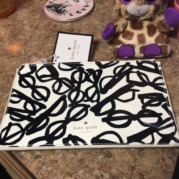 Kate Spade Literary Glasses Pencil Pouch - Picture 7 of 8